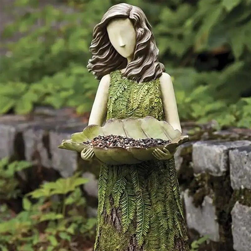 Forest Girl Bird Feeder | Bowlift