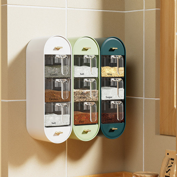 Space-saving spice jar for wall mounting | Bowlift