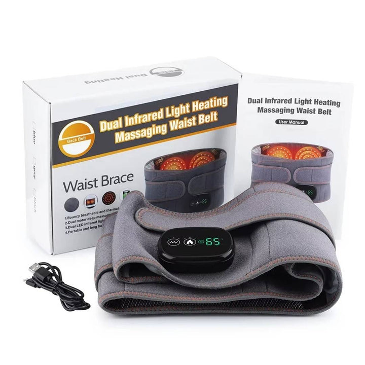 ThermaRelief Heated Belt for Back Pain | Red Light Therapy - Adjustable Belt - Relieves Back Pain - Relieves Muscle Tension - Improves Circulation Bowlift