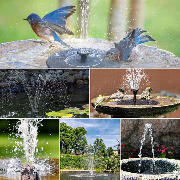 BowLift | Solar Powered Bird Fountain With Lights