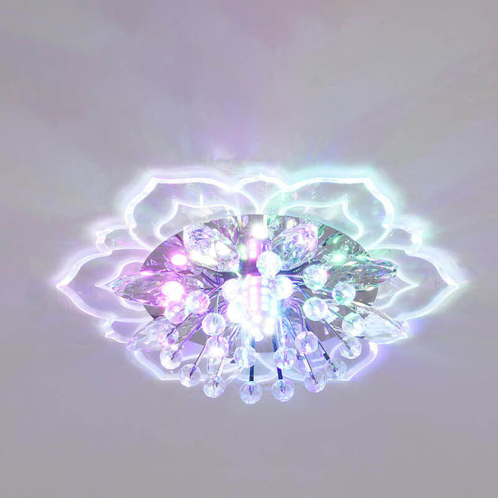 BowLift GlowPetal | LED Crystal Ceiling Light | Flower Shaped, RGB Color Changing & Energy Efficient