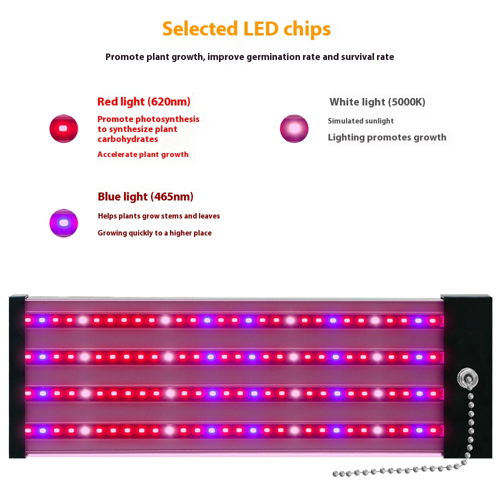 BowLift | LED plant lamp with full spectrum lighting and pull switch for optimal plant growth