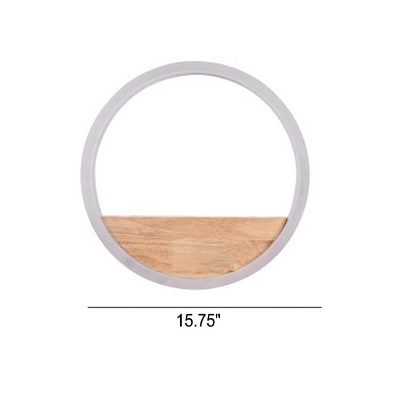 BowLift | Lumoshelf LED Wall Light | Solid Wood with Shelf | Round Wall Lamp | Warm & White Light