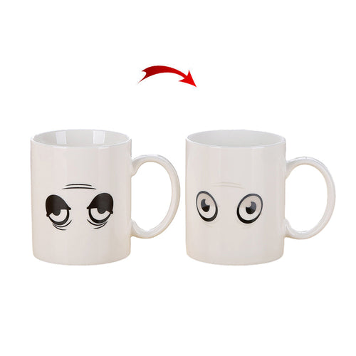 Wake-Up Eyes Magic Heat Sensitive Color Changing Ceramic Coffee Mug | Bowlift