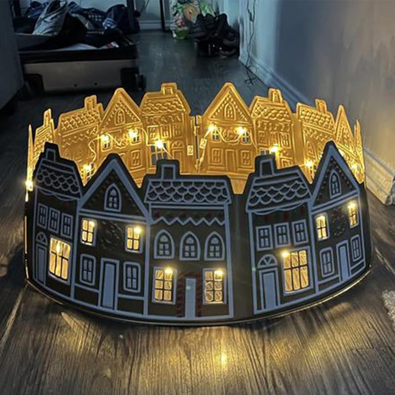 BowLift | LED Gingerbread House Christmas Tree Collar Tree Skirt