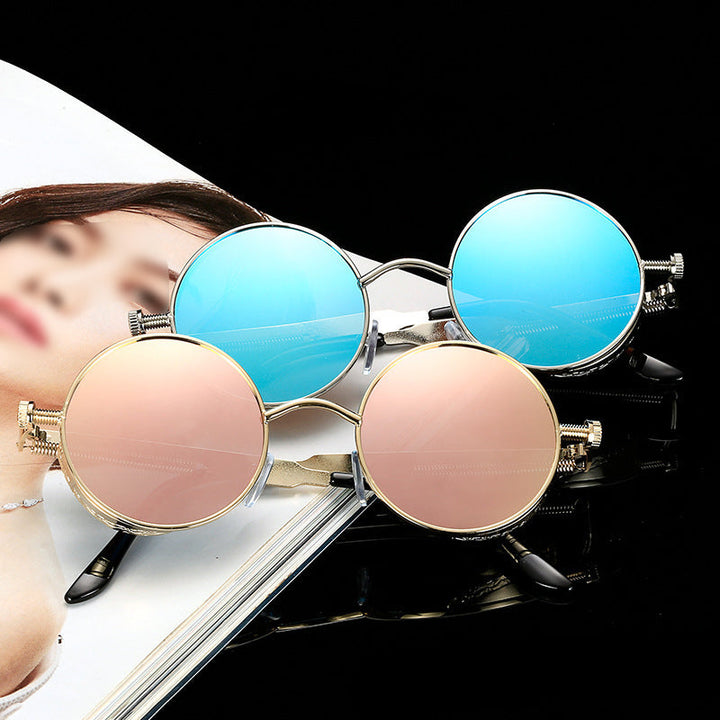 BowLift | Sunglasses Steampunk Round Lens Metal Frame Unisex Glasses