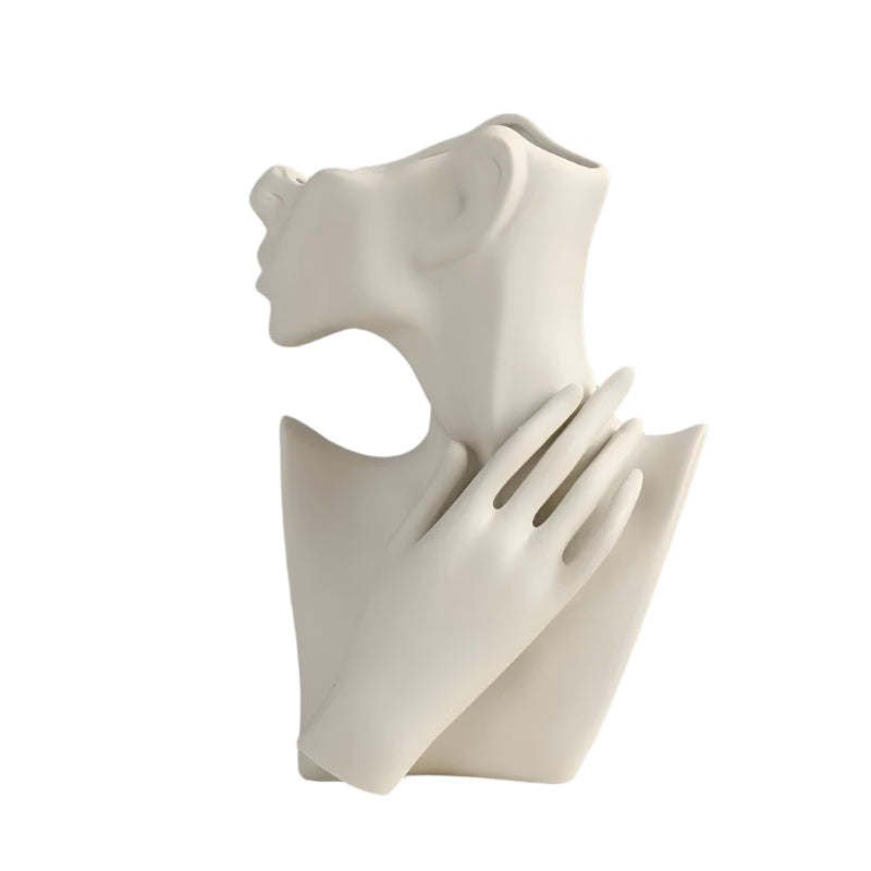 Face Shape Ceramic Design Vase Bowlift