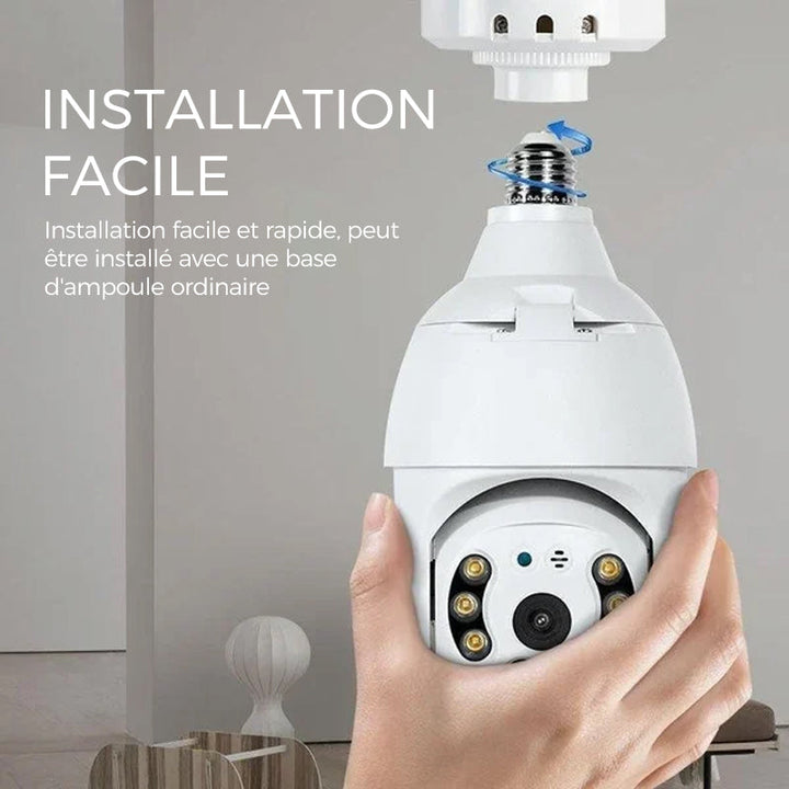 Wireless security camera without cables with light bulb | Bowlift