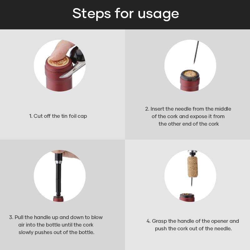 2-in-1 Air Pressure Pump Wine Bottle Opener with Foil Cutter | Bowlift