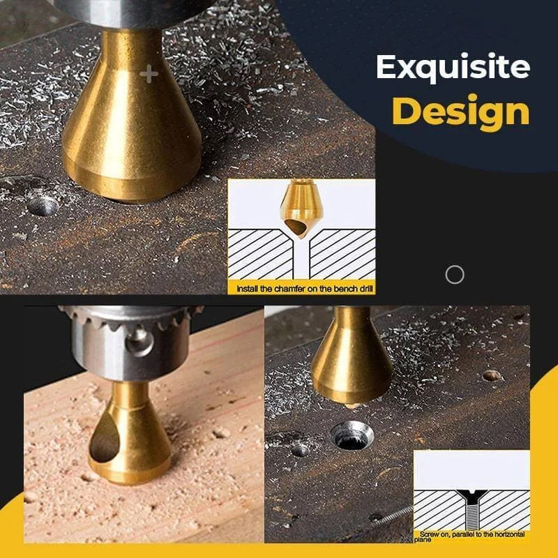 BowLift | Titanium Coated Countersink Chamfer Tool（4 PCS）