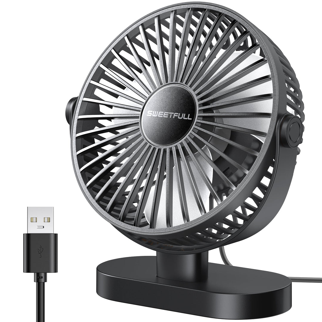 6.5 Inch USB Small Desk Fan for Home Office Car Outdoor Travel | Bowlift