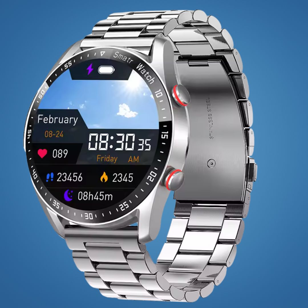 FitTrack | Non-Invasive Fitness Smart Watch - Tracks Physical Activity - Heart Rate - Sleep - Workout - GPS Notifications - Water Resistant Bowlift
