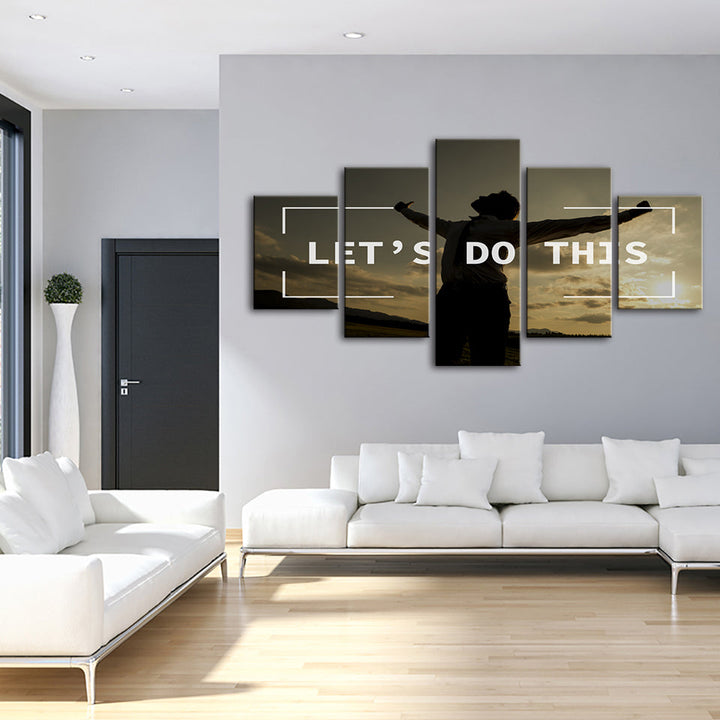 Let's Do This 5 Piece - Canvas Wall Art Painting | Bowlift