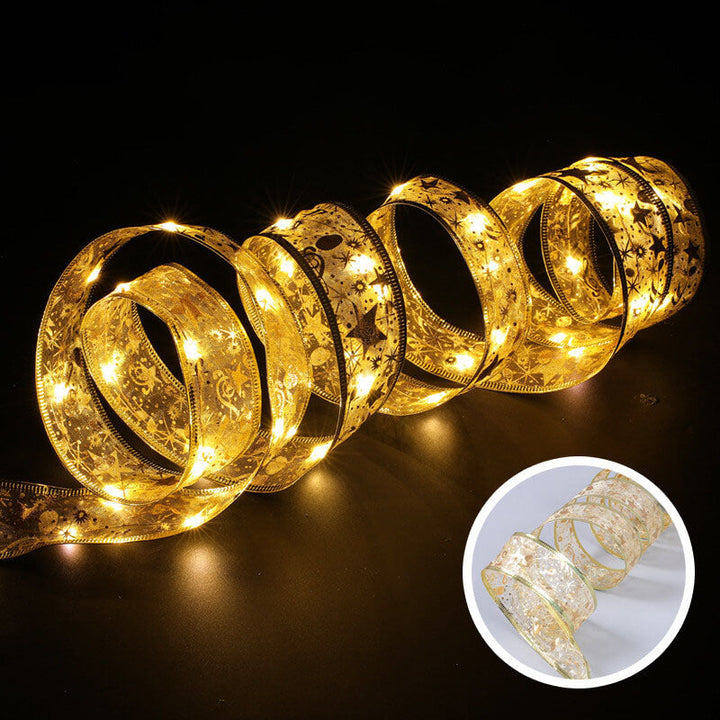 BowLift | Christmas Tree Decoration Ribbon Gift LED String Lights