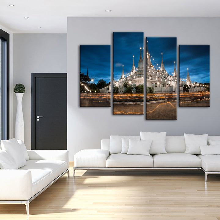 Shining Palace 4 Piece - Canvas Wall Art Painting | Bowlift