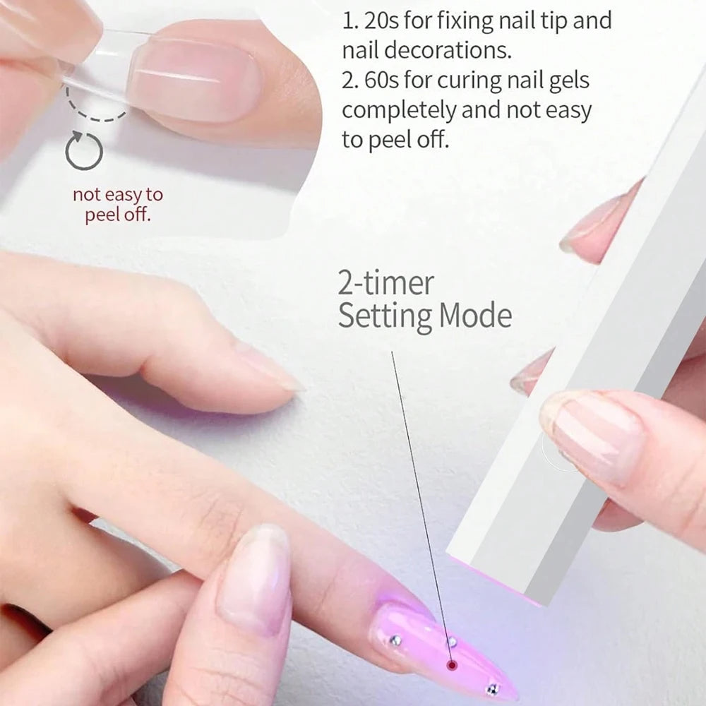 BowLift | Rechargeable UV Nail Lamp with Portable Holder