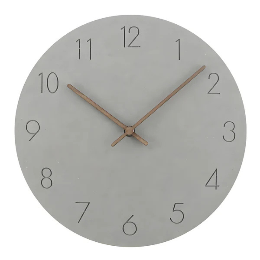Large Wooden Wall Clock – Minimalist Design with Silent Movement | Bowlift