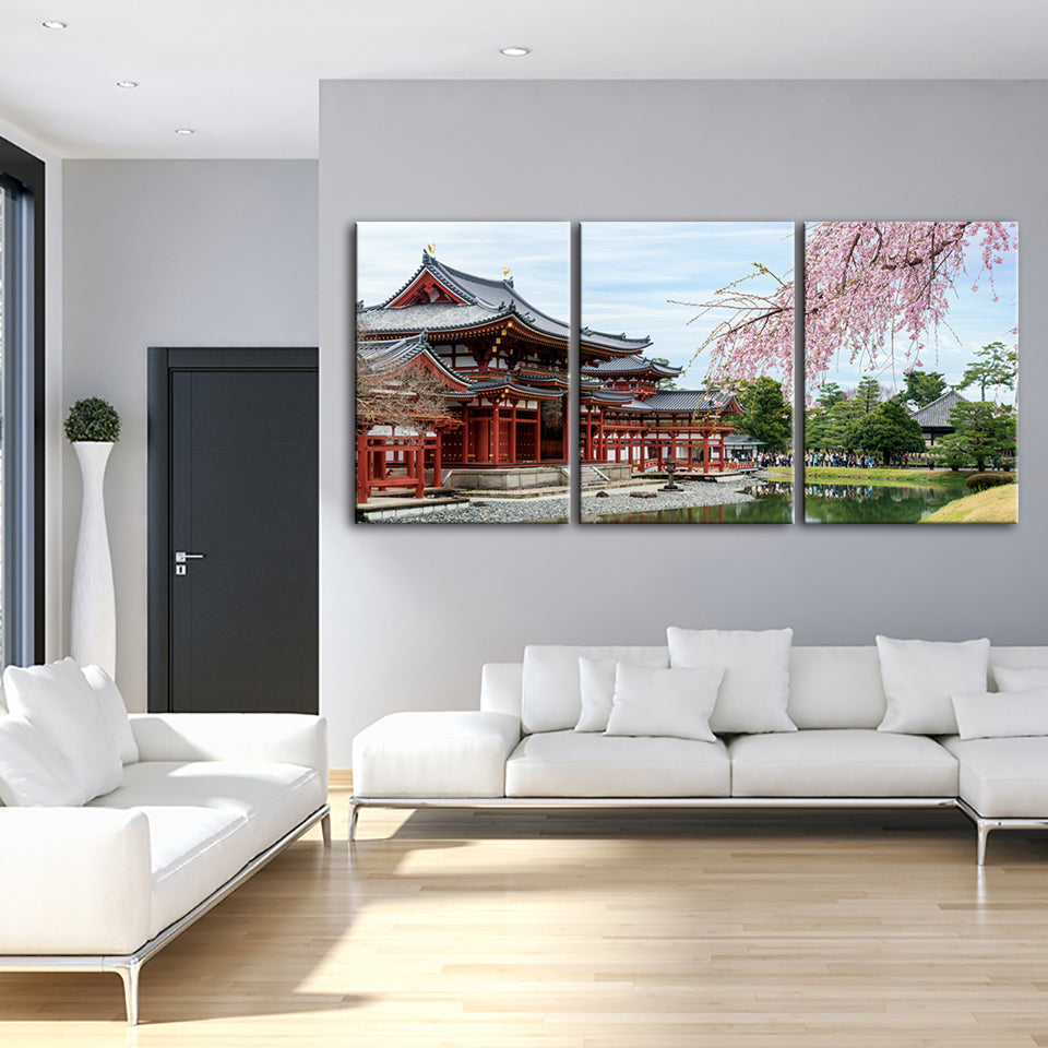 Temple Park 3 Piece - Canvas Wall Art Painting | Bowlift