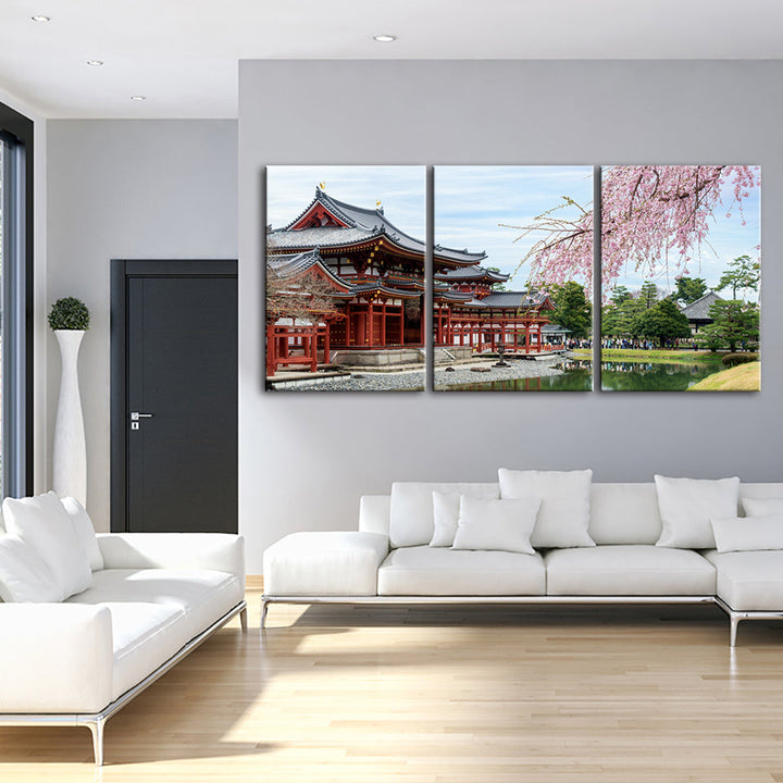 Temple Park 3 Piece - Canvas Wall Art Painting | Bowlift