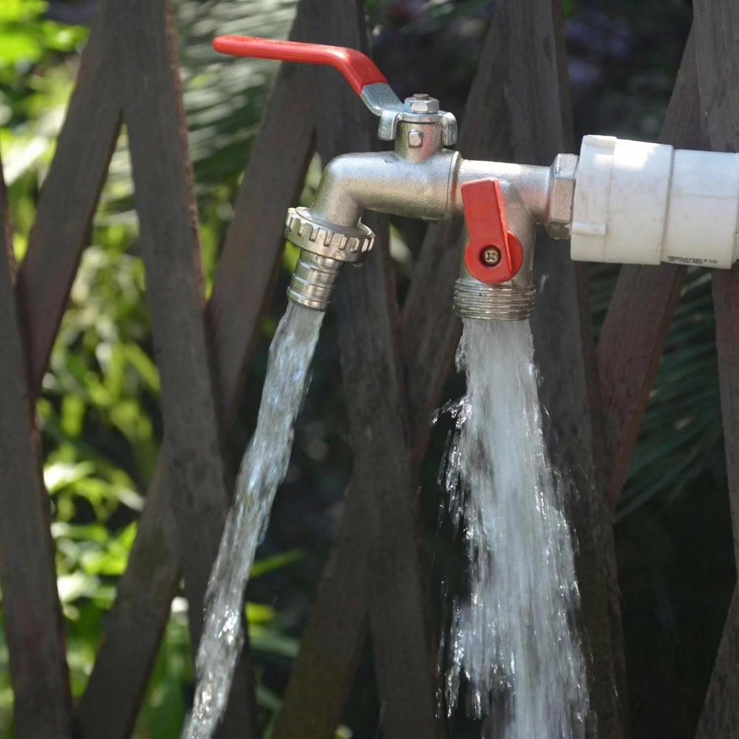 Double water tap stainless steel with 2 outlets | Bowlift