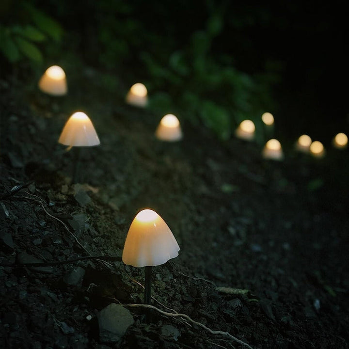 BowLift | LED Solar String Lights Ground Stake Mushroom Lights