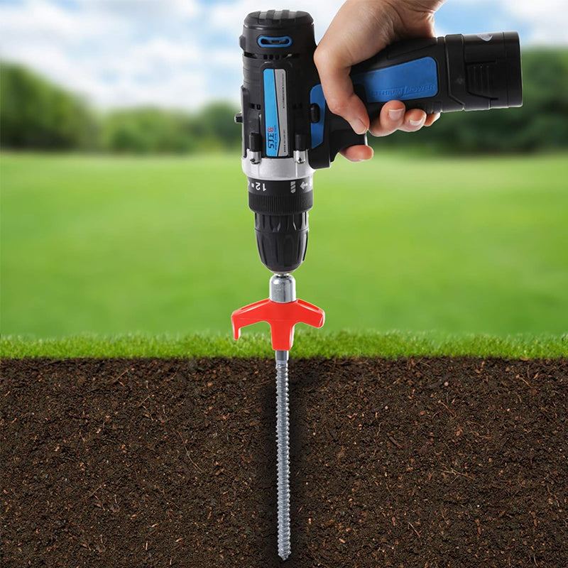 Rotatable tent pegs with thread | Bowlift