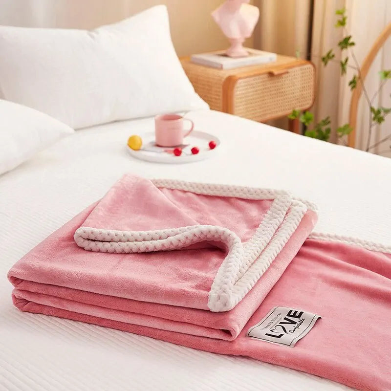 BowLift | Pink Flannel Fleece Blanket - BlushCozy