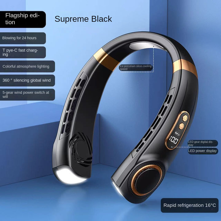 BowLift | Digital Display Wearable Neck Fan