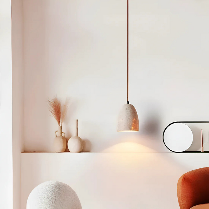 BowLift | Retro Travertine Pendant Lamp