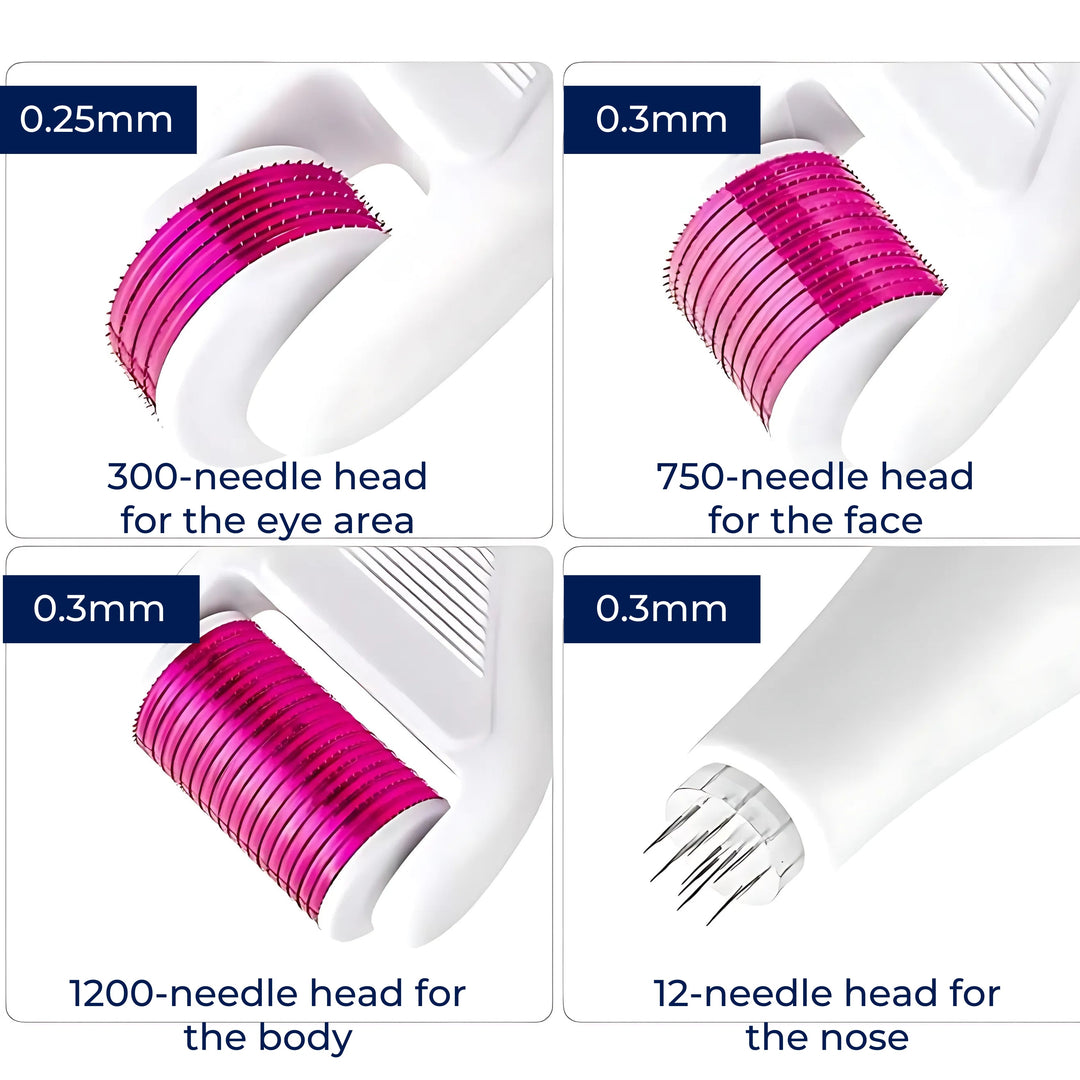 DermaGlow Microneedling Derma Roller Kit – Anti-Ageing – Titanium Needles – Home Skincare for Women Bowlift