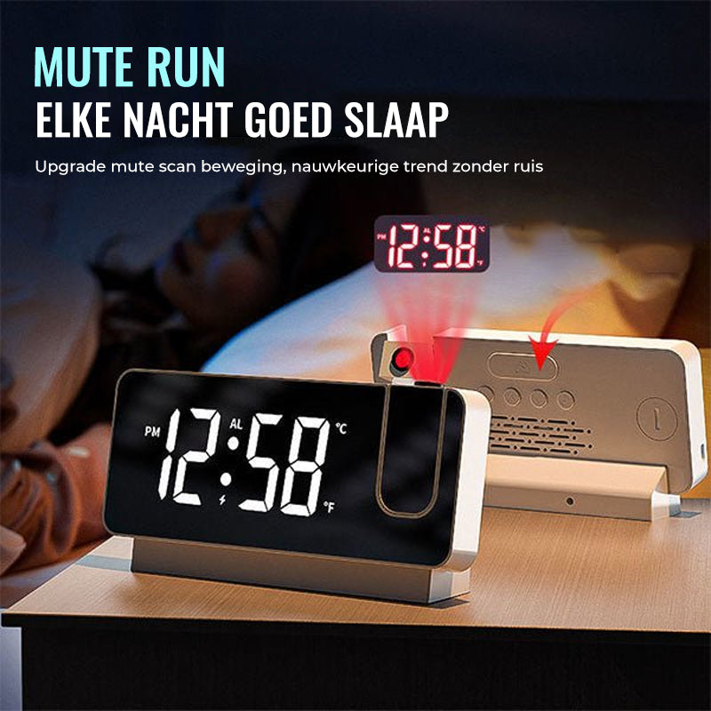 Modern Alarm Clock Projector | Multifunctional Alarm Clock with Projection | Bowlift