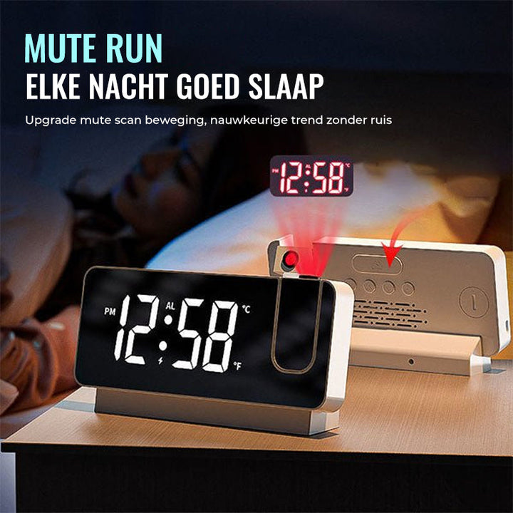 Modern Alarm Clock Projector | Multifunctional Alarm Clock with Projection | Bowlift