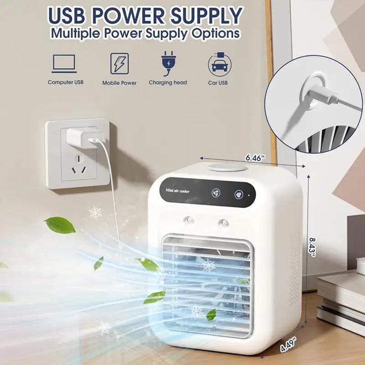Compact Portable Air Conditioner Fan with USB Charging | Bowlift