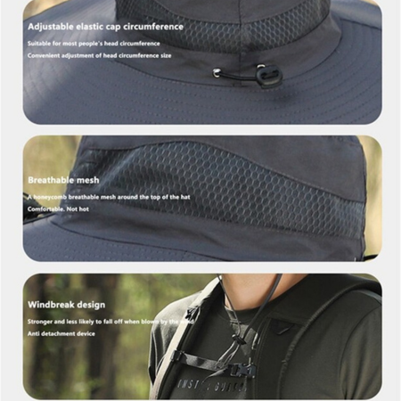 BowLift | Ultimate Outdoor Sun Hat with Rechargeable LED and Wide Brim