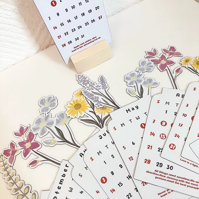 BowLift | 2025 Bloomy Flowers Desk Calendar