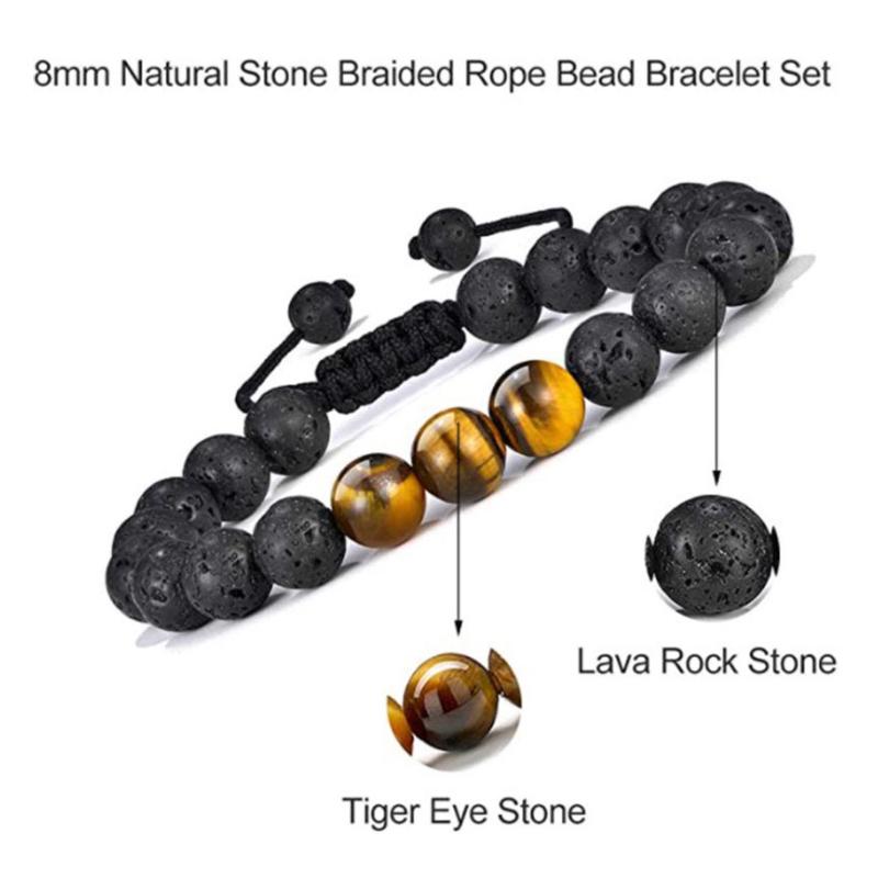 BowLift | Tiger Eye Lava Rock Stone Bracelet