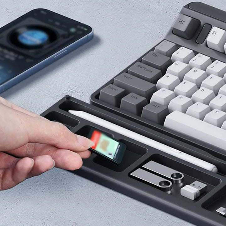 BowLift | Keyboard wrist rest with desk divider box