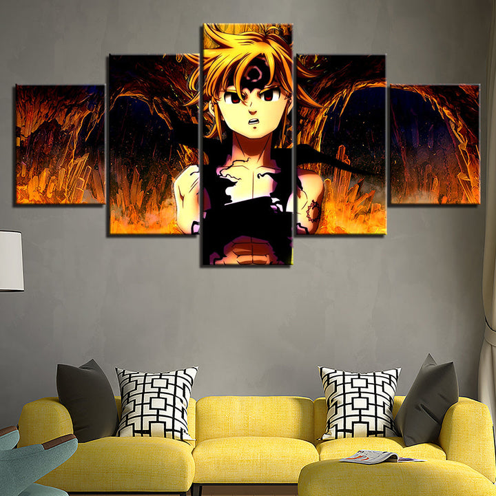 Fiery Boy - Canvas Wall Art Painting | Bowlift