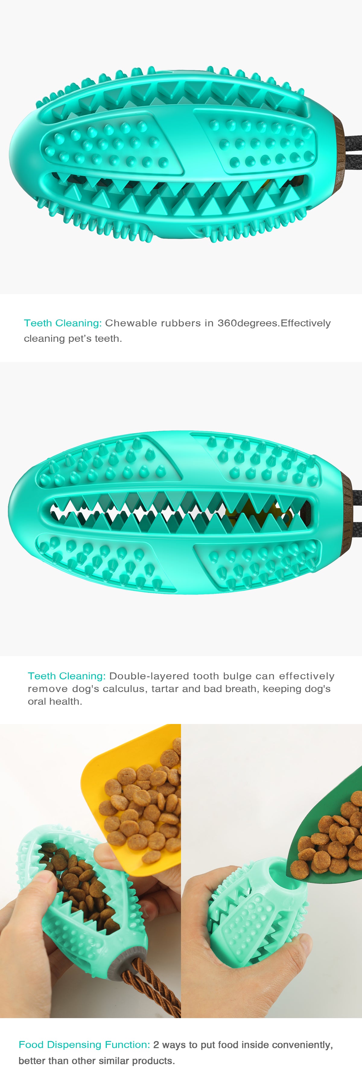 Dog Serrated Chew Toy / Dumbbell Style B / For Dogs