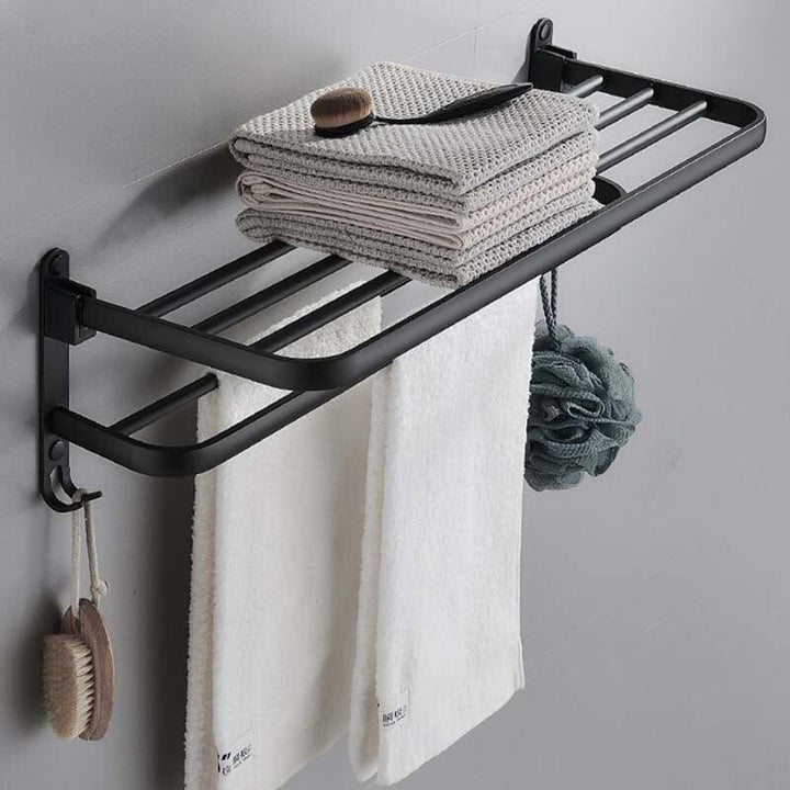 BowLift | Easy Organizer Bathroom Aluminum Foldable Towel Rack