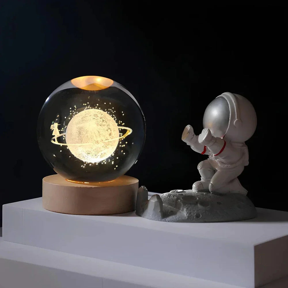 3D Engraved Crystal Sphere - Celestia | Bowlift