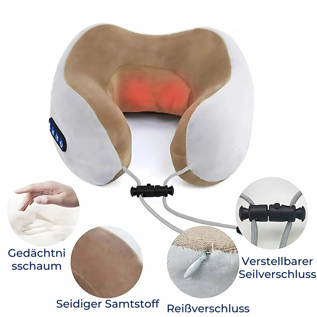 Eleviva | U-Shaped Neck Massager – Travel Pillow with Memory Foam – Elevation – Back Support – Snoring – Legs – Relaxation Bowlift