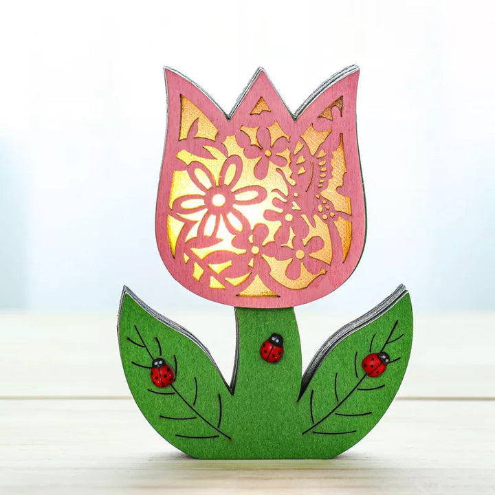 Wooden Easter Decoration with LED Light | Bowlift