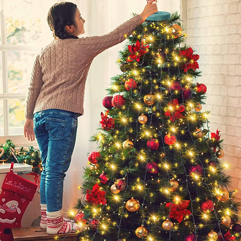BowLift | Christmas Tree Waterfall Lights with Ring