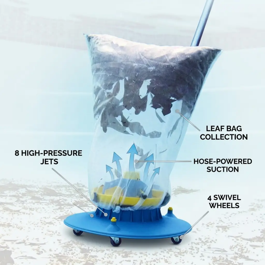 BowLift | Large Pool Leaf Vacuum | Powerful Suction, Easy Maneuverability & Ideal for Inground and Above Ground Swimming Pools