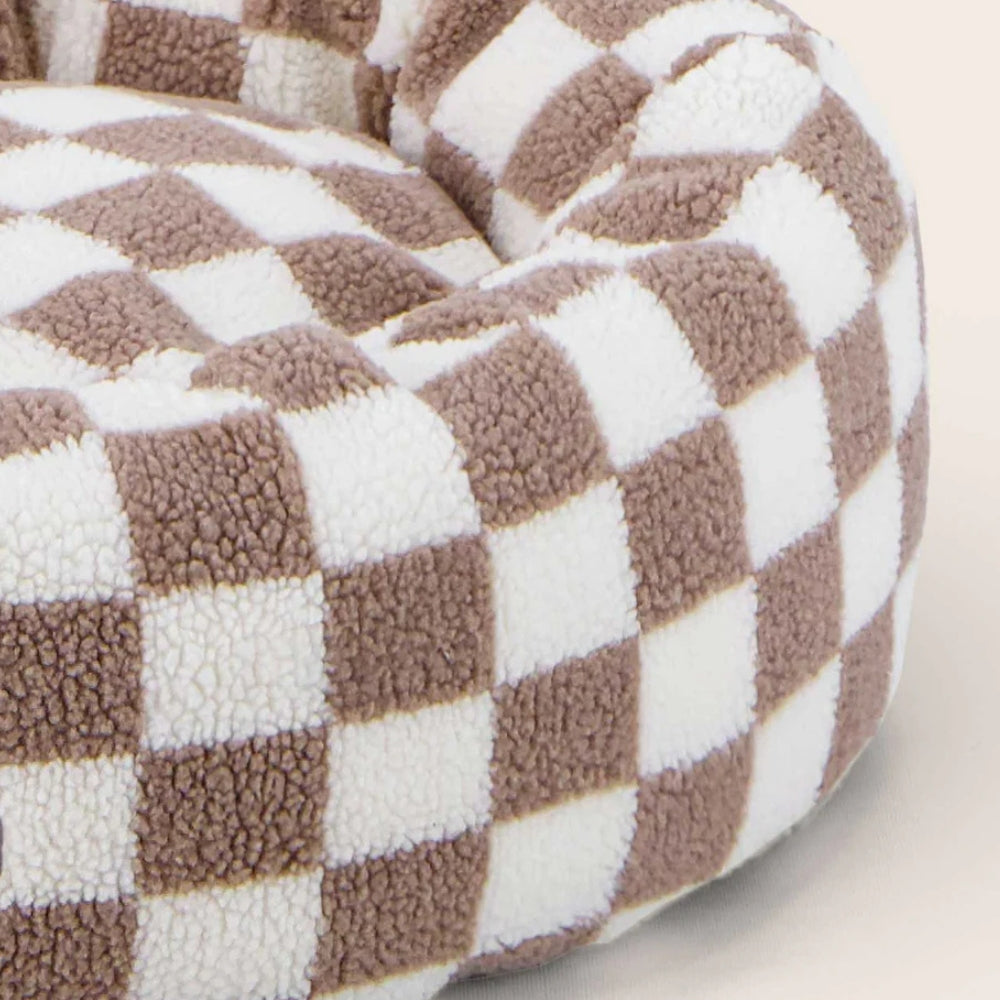 BowLift | Snuggle Floral Checkerboard Pet Bed