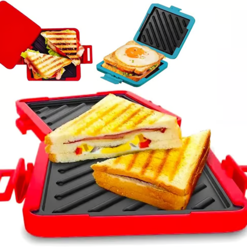 BowLift | Microwave Sandwich Toaster | Non-Stick Heatwave Grill Plates | Portable Snack Maker for Home & Travel