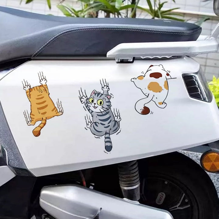 Cute cat comic stickers for cars | Bowlift