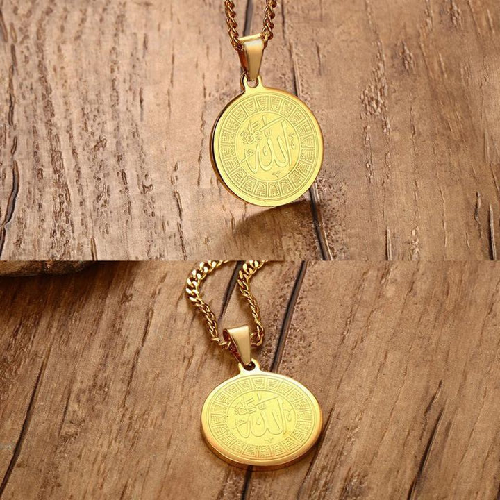 BowLift | Round Pendant Golden Necklace