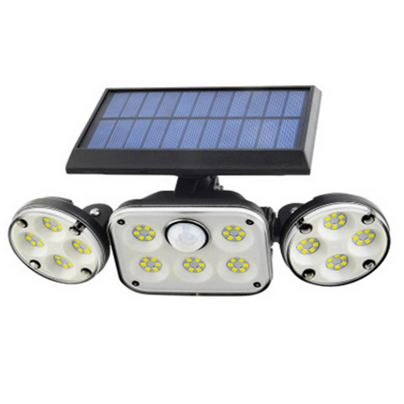 BowLift | Solar LED Floodlight with Motion Sensor – 3-Head Outdoor Security Lighting for Garden, Driveway & Garage